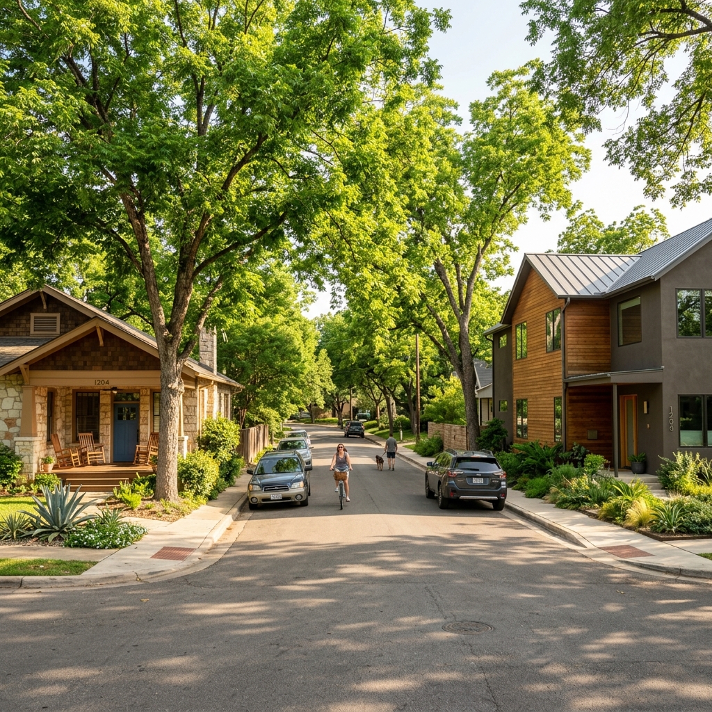 Leafy streets of Central Austin
